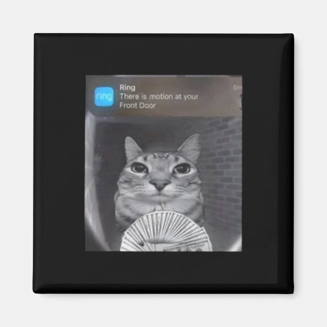 Imán Ring Cat Con Motion Meme (Frente)