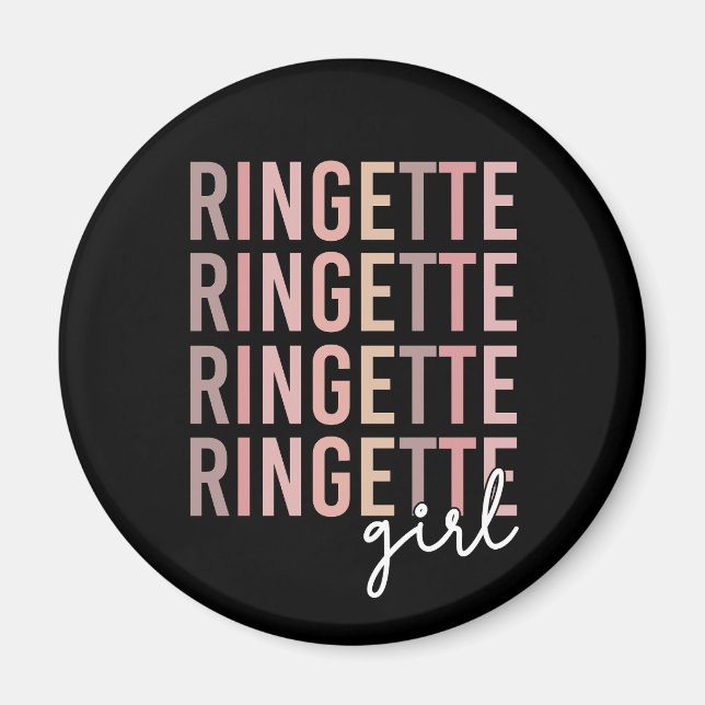 Imán Ringette Chica | Regalos para Ringette Player (Frente)