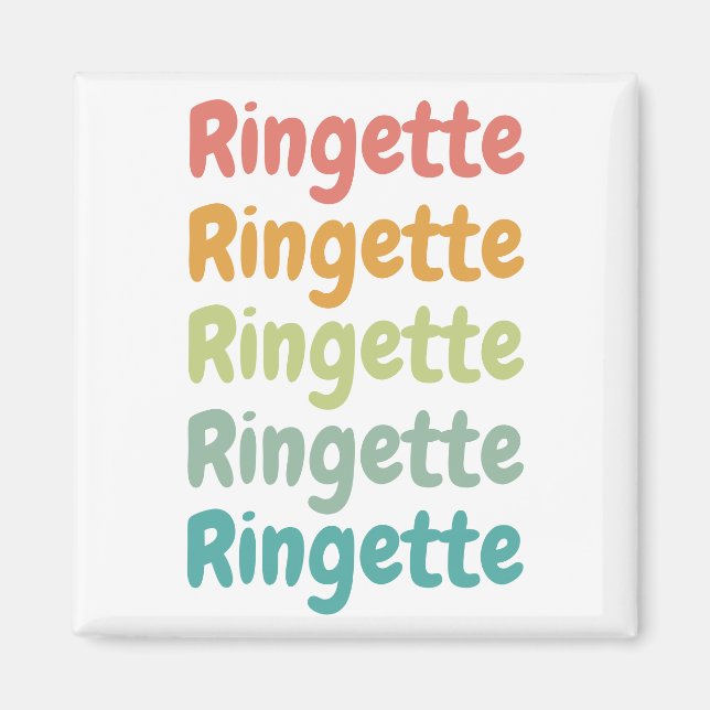 Imán Ringette Cute Retro Ringette Player Regalos (Frente)