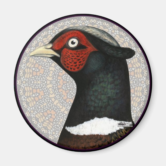 Imán Ringneck Pheasant Circle (Frente)