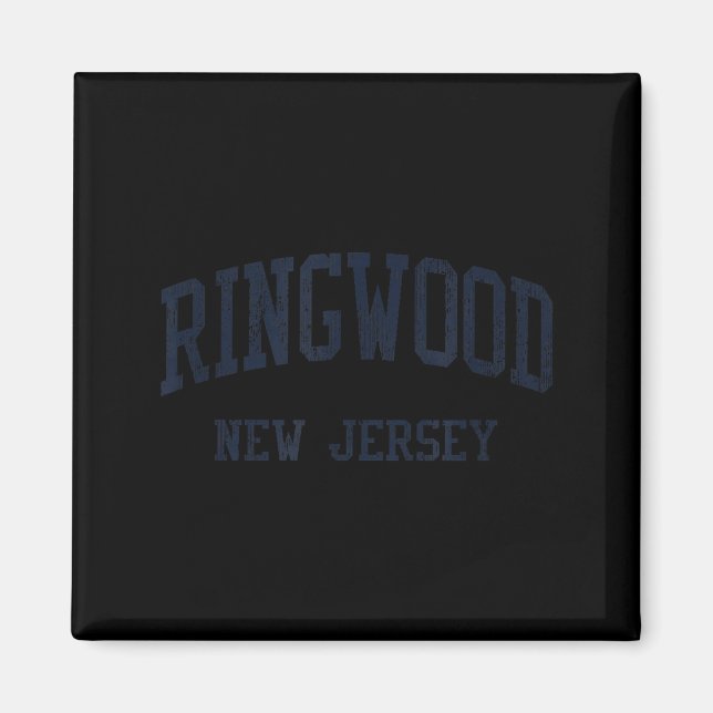 Imán Ringwood Nj Jn5 Vintage Athletic Blue Design  (Frente)