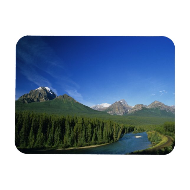 Imán Río Bow cerca del Parque Nacional Banff en Alberta (Horizontal)