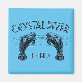 Imán Río Cristal Florida con Manatíes