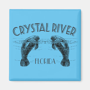 Imán Río Cristal Florida con Manatíes