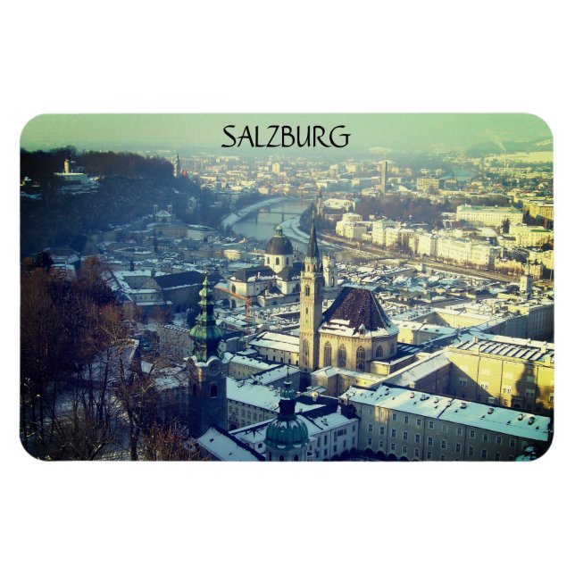 Imán río de invierno de Salzburgo (Horizontal)
