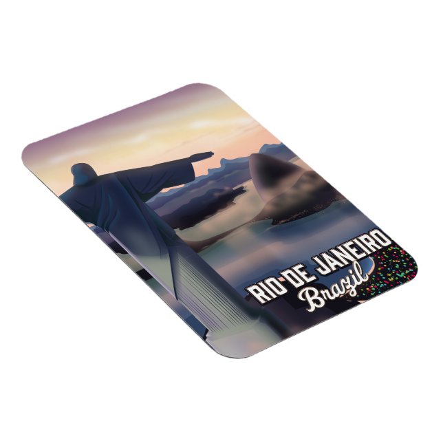 Imán Río de Janeiro Brasil poster de viajes. (Lado Derecho)