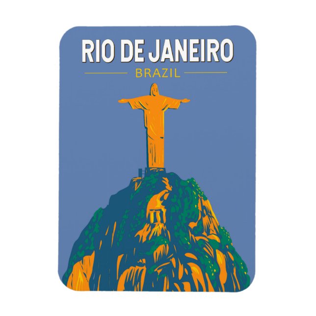 Imán Río de Janeiro Brasil Viaje a la intemperie (Vertical)