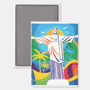 Imán Río de Janeiro Cristo Redentor Brasil colorido