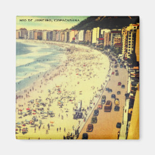 Imán Río de Janeiro, Vintage Copacabana Beach, Brasil