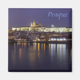 Imán Río de Praga y foto del recuerdo de la opinión d