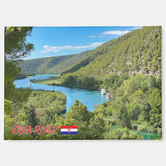 Imán río Krka en Croacia, viaje (Anverso)