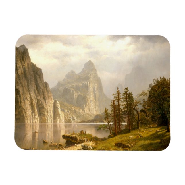 Imán Río Merced-Valle Yosemite, Albert Bierstadt (Horizontal)