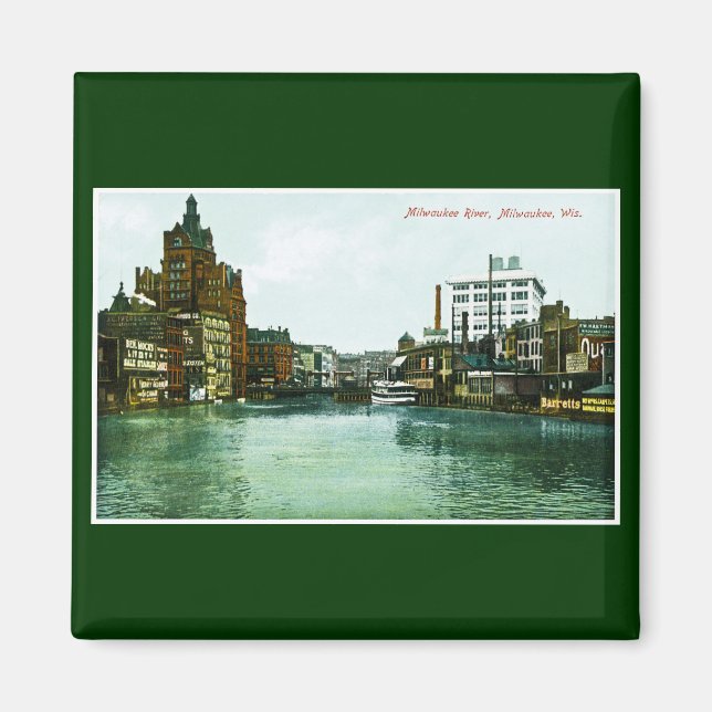 Imán Río Milwaukee, Milwaukee, Wisconsin (Frente)