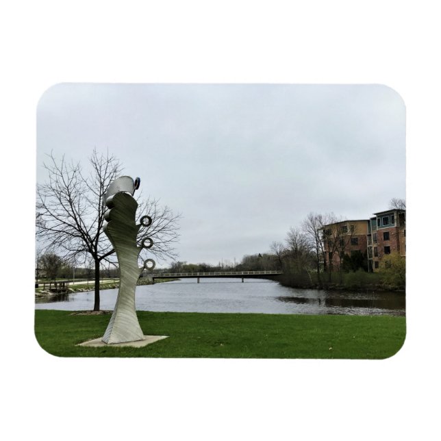 Imán Río Milwaukee, West Bend, Wisconsin (Horizontal)