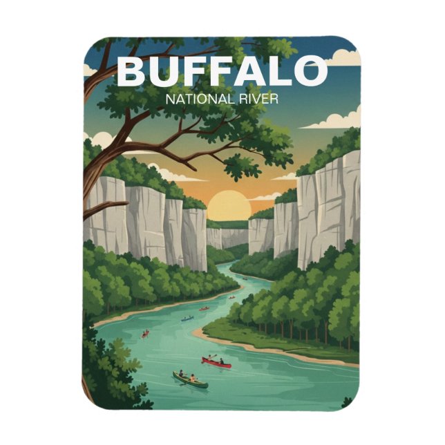 Imán Río Nacional Búfalo Arkansas (Vertical)