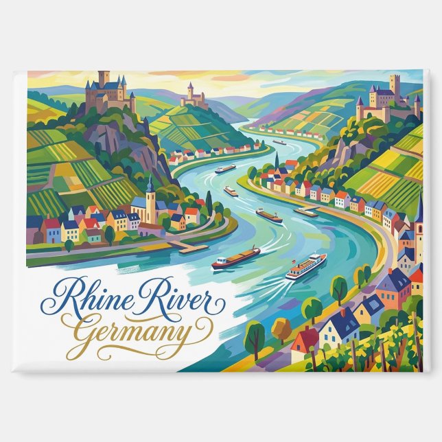 Imán Río Rin Alemania (Anverso)