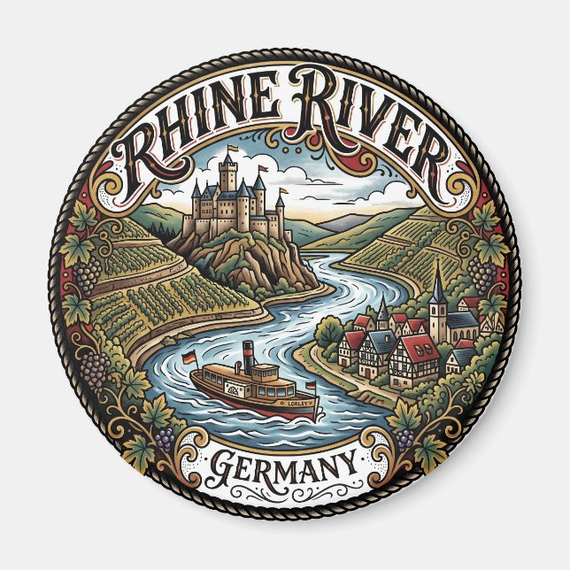 Imán Río Rin Alemania (Frente)