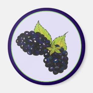 Imán Ripe Summer Blackberries Blackberry Berry Berries