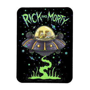 Imán RIQUEZA Y MORTY™  Gráfico ilustrado de vuelo es