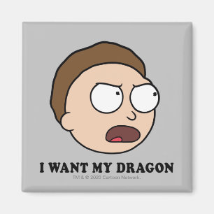 Imán RIQUEZA Y MORTY™  Quiero mi dragón