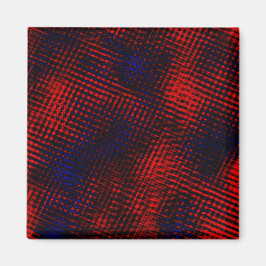 Imán Riscos cruzados vermelho e azul