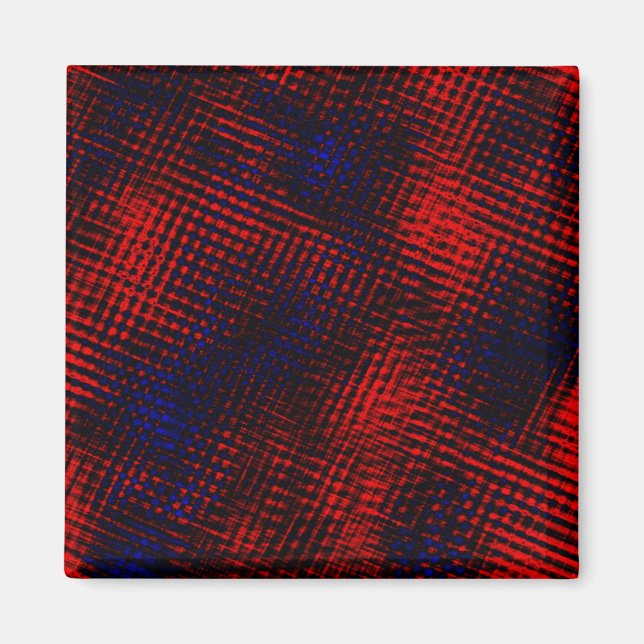 Imán Riscos cruzados vermelho e azul (Frente)