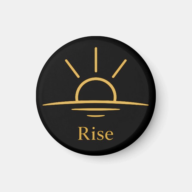 Imán Rise — Minimalist Sunrise (Frente)