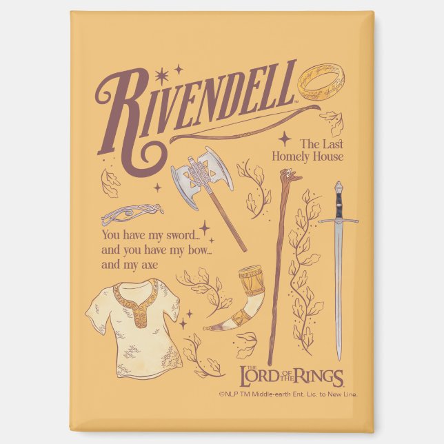 Imán RIVENDELL™ Watercolor Collage Graphic (Anverso)