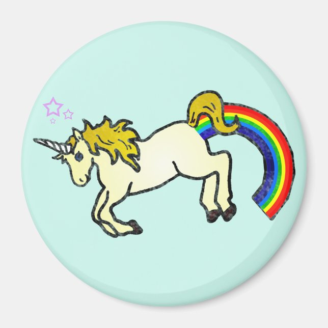 Imán Riyah-Li diseña unicornio con punzadas arcoiris (Frente)