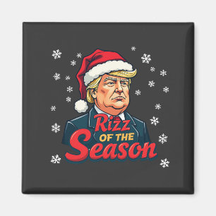 Imán Rizz de la Temporada Divertido Trump Navidad Santa