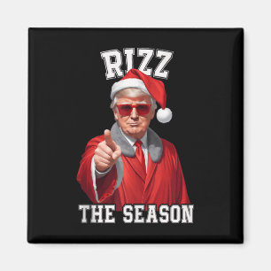 Imán Rizz La temporada Funny Navidades de Trump Santa C