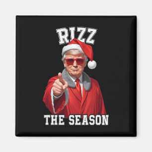 Imán Rizz La temporada Funny Navidades de Trump Santa C