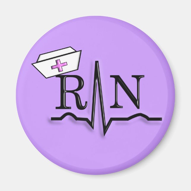 Imán RN QRS Nurse Cap Design (Frente)