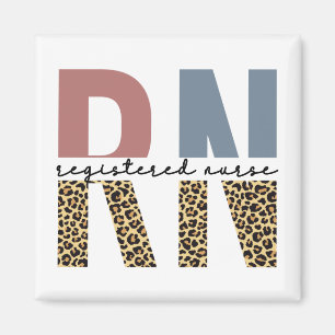 Imán RN Registered Nurse Cheetah Print Nurse Graduation