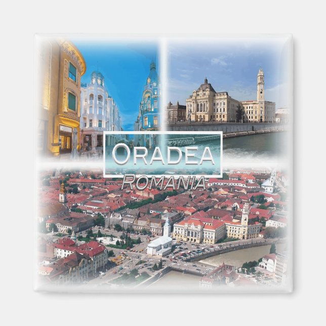Imán RO0012 Europa, Rumanía, Oradea, nevera (Frente)