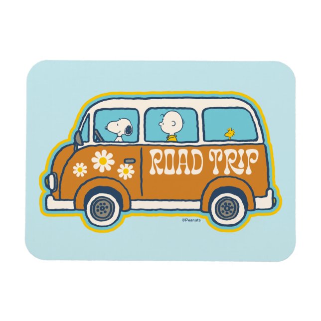Imán Road Trippin | Peanuts Road Trip Van (Horizontal)