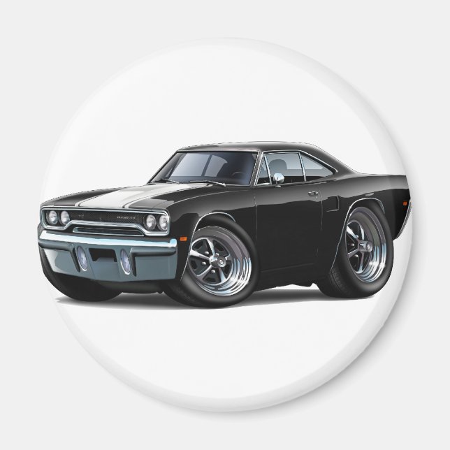 Imán Roadrunner Black-White 1970 (Frente)