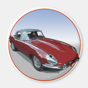 Imán Roadster de tipo E rojo
