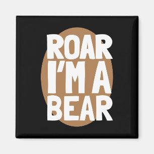 Imán Roar, soy una camiseta con traje de oso de hallowe