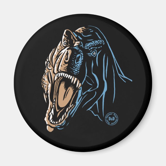 Imán Roaring T-Rex Round (Frente)