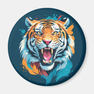 Imán Roaring Tiger Face