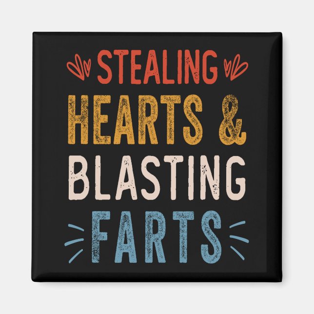 Imán Robar Corazones Y Blastar Farts Divertido Valentin (Frente)
