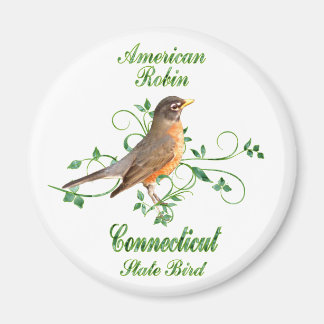 Imán Robin Connecticut State Bird