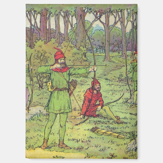 Imán Robin Hood en el bosque  (Anverso)