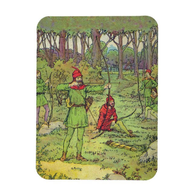 Imán Robin Hood en el bosque  (Vertical)