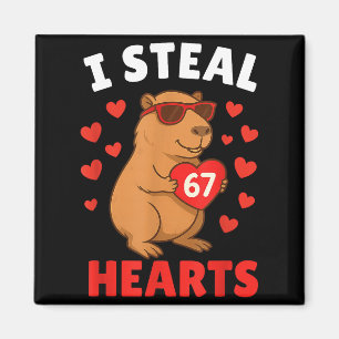 Imán Robo 67 Corazones Día de San Valentín 67 Meme 6 7 