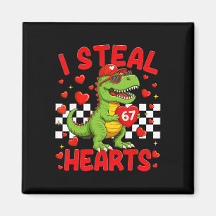 Imán Robo Corazones 67 Día de San Valentín 67 Dinosauri