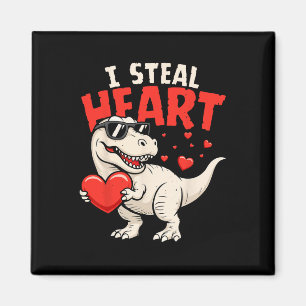 Imán Robo Corazones Dinosaurios San Valentín Para Niños
