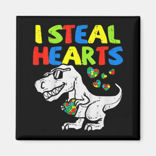 Imán Robo corazones y traigo a los niños de dinosaurios