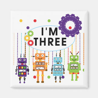 Imán Robot 3er cumpleaños camisetas y regalos de T